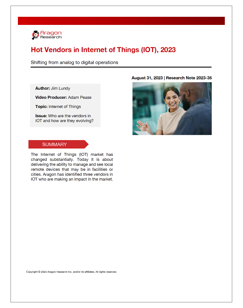 2023-35 Hot Vendors in IOT Platforms, 2023