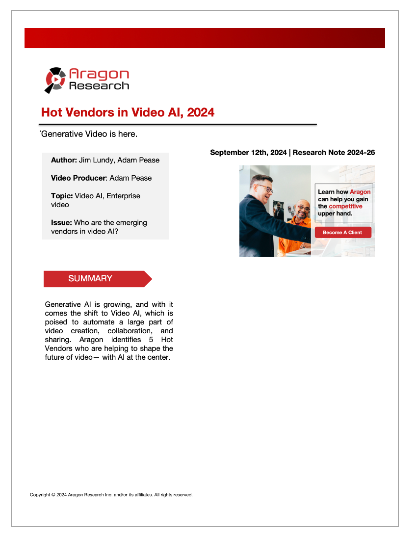 2024-26 Hot Vendors in Video AI, 2024