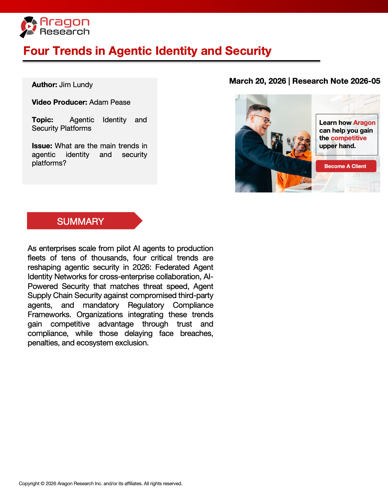 2026-05 Four Trends in Agentic Identity and Security