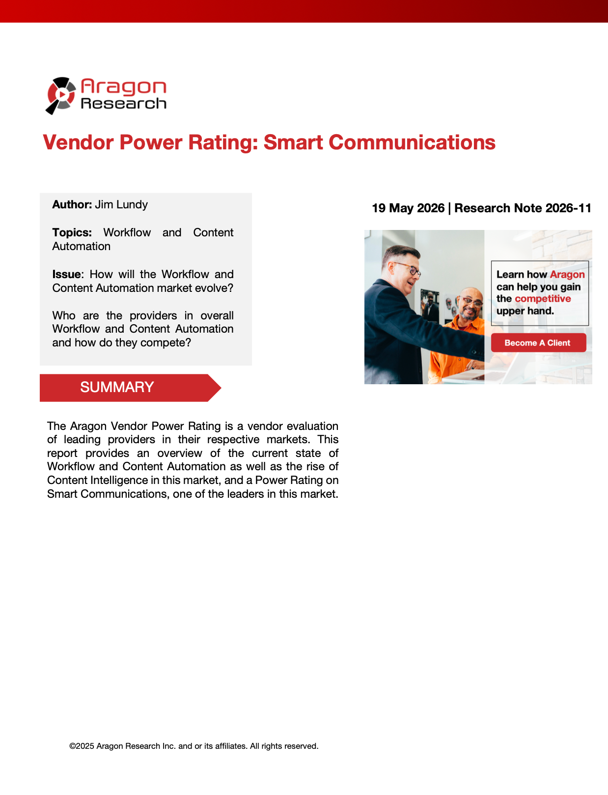 2026-11 Aragon Vendor Power Rating - Smart Communications
