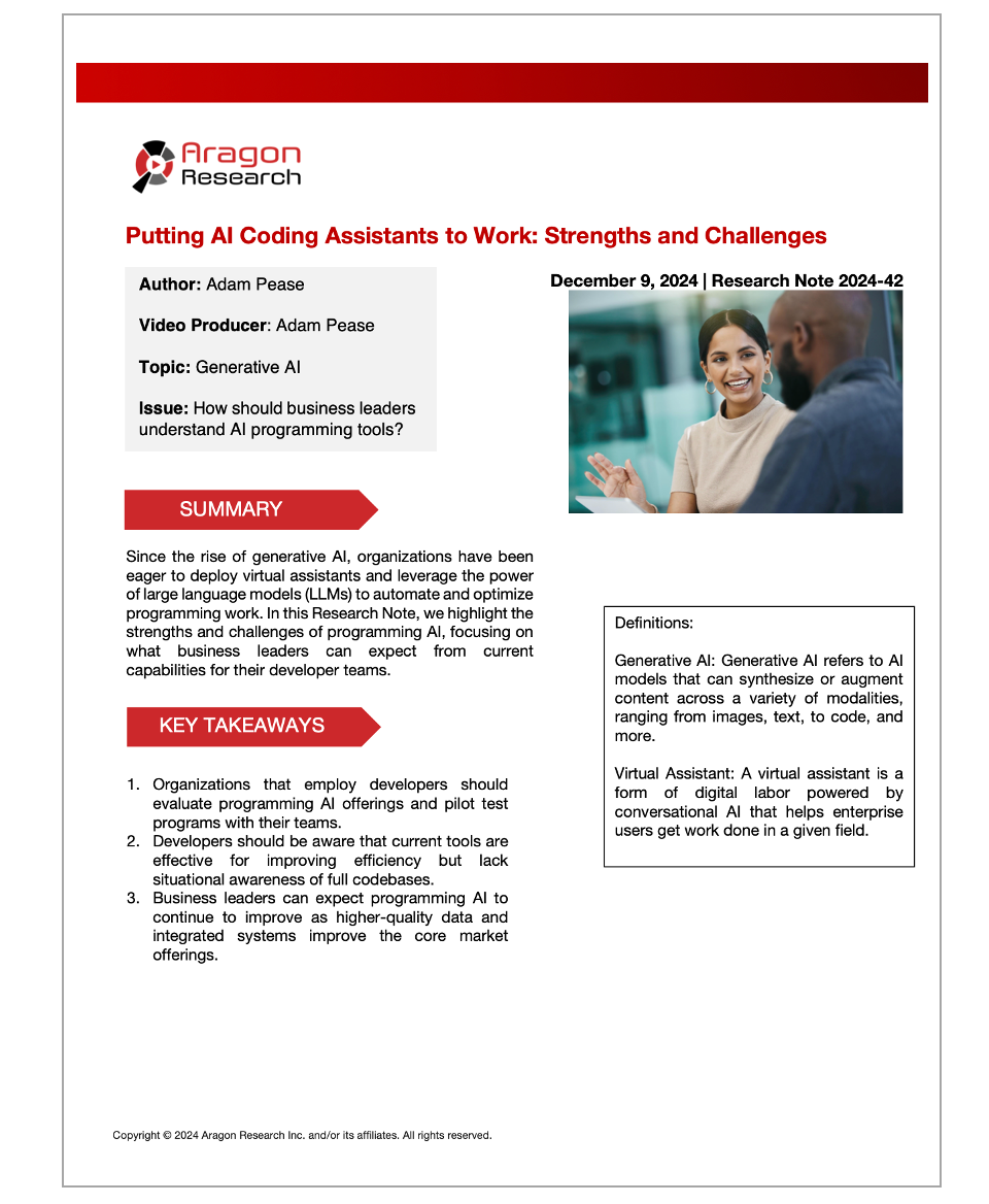 2024-42 Putting AI Coding Assistants to Work-Strengths and Challenges