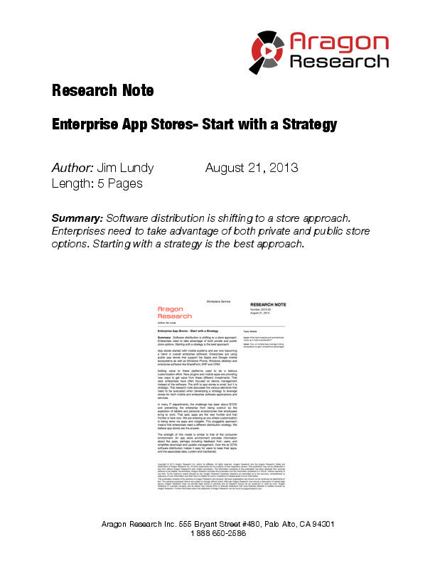 Enterprise App Stores - Start with a Strategy