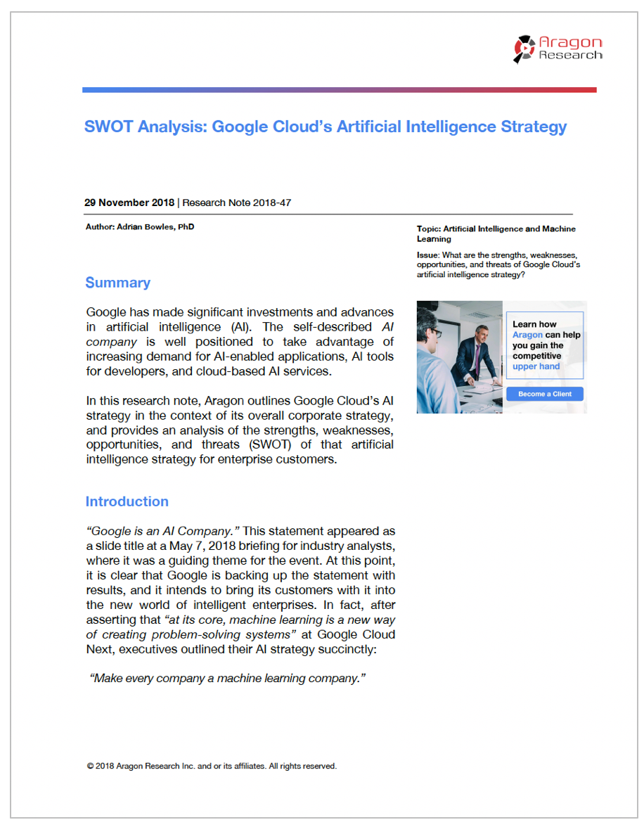 SWOT Analysis: Google Cloud’s Artificial Intelligence Strategy