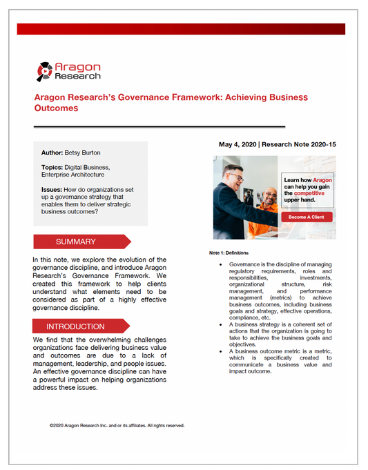 2020-15 Aragon Research's Governance Framework