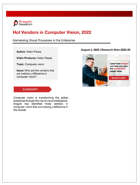 2022-29 Hot Vendors in Computer Vision, 2022