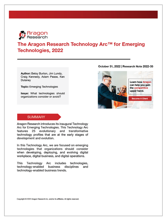2022-35 The Aragon Research Technology Arc for Emerging Technologies