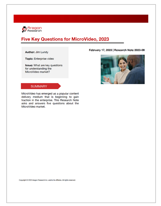 2023-06 Five Key Questions for MicroVideo, 2023