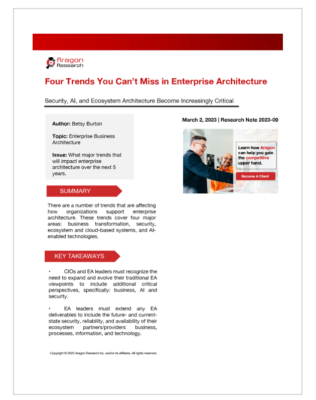 2023-09 Four Trends You Can’t Miss in Enterprise Architecture