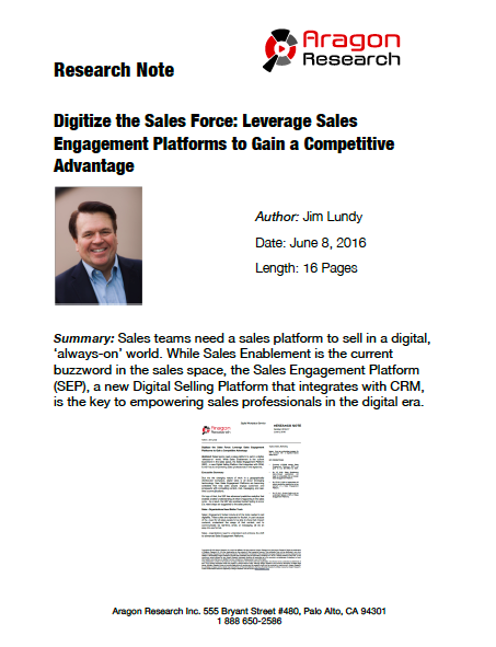 Digitize the Sales Force: Leverage Sales Engagement Platforms to Gain a Competitive Advantage