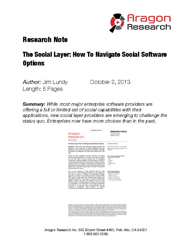 The Social Layer: How To Navigate Social Software Options