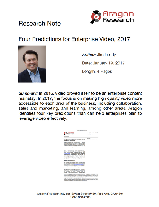 Four Predictions for Enterprise Video, 2017
