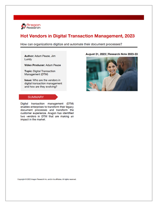 2023-33 Hot Vendors in Digital Transaction Management, 2023