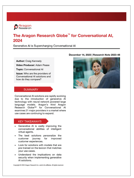 2023-48 The Aragon Research Globe for Conversational AI, 2024
