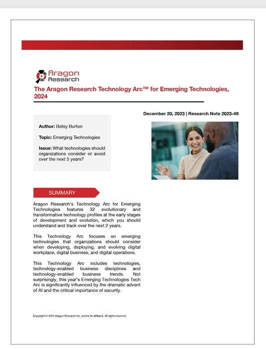 2023-49 The Aragon Research Technology Arc for Emerging Technologies, 2024