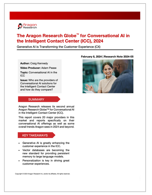 2024-05 The Aragon Research Globe for Conversational AI in the ICC, 2024