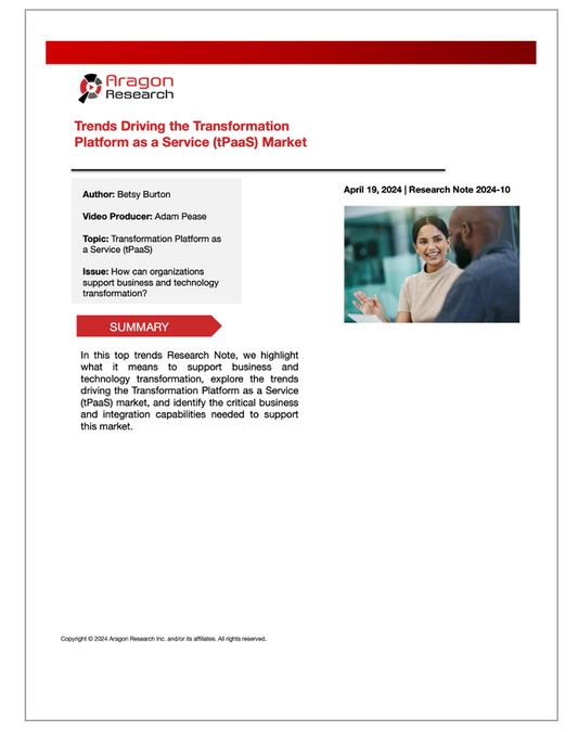 2024-10 Trends Driving the Transformation Platform as a Service (tPaaS) Market