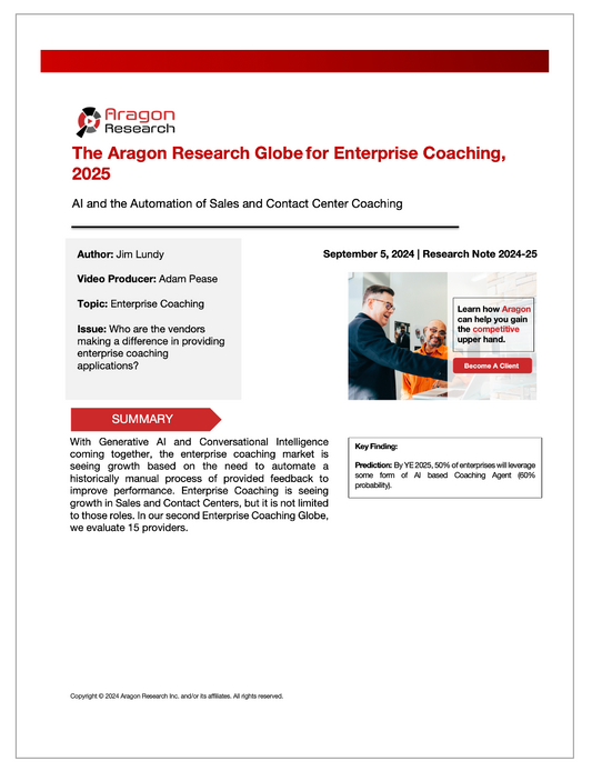 2024-25 The Aragon Research Globe for Enterprise Coaching, 2025