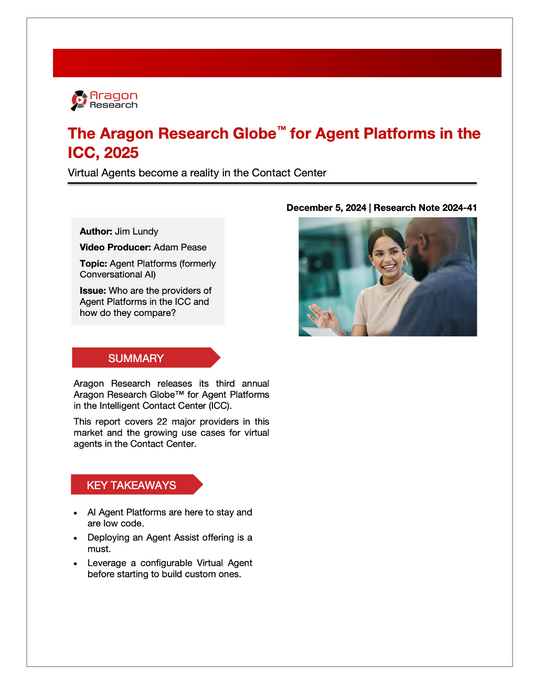 2024-41 The Aragon Research Globe™ for Agent Platforms in the ICC, 2025