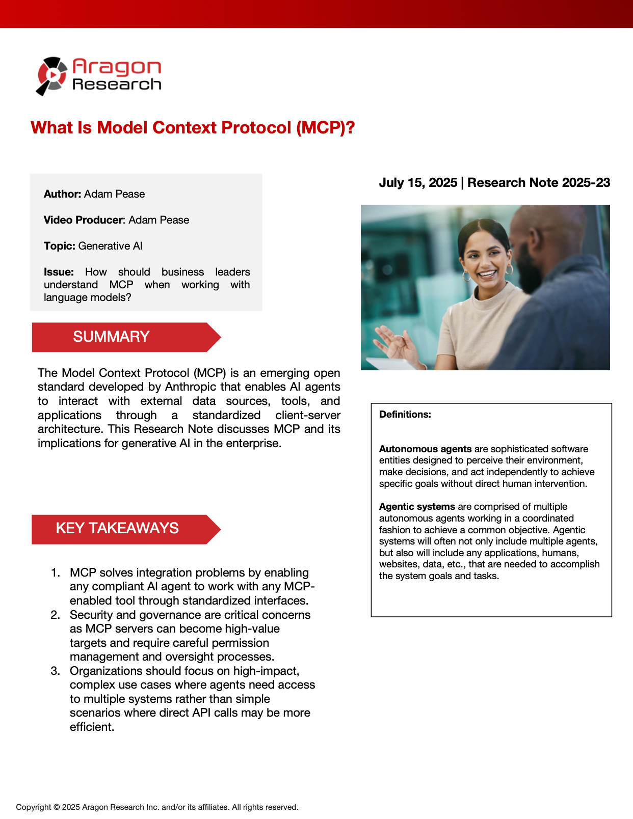 2025-23 What Is Model Context Protocol (MCP)?