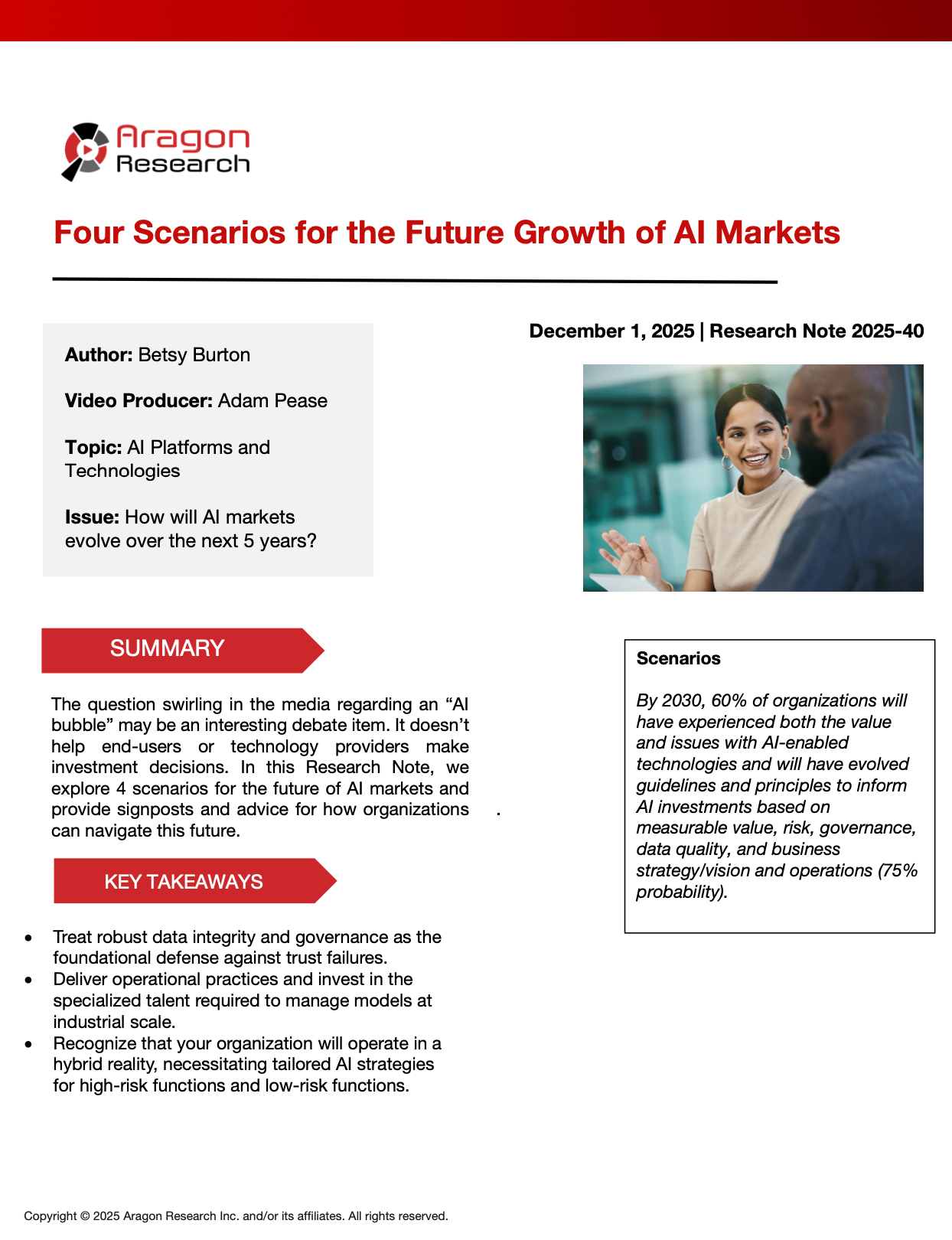 2025-40 Four Scenarios For the Future Growth of AI Markets