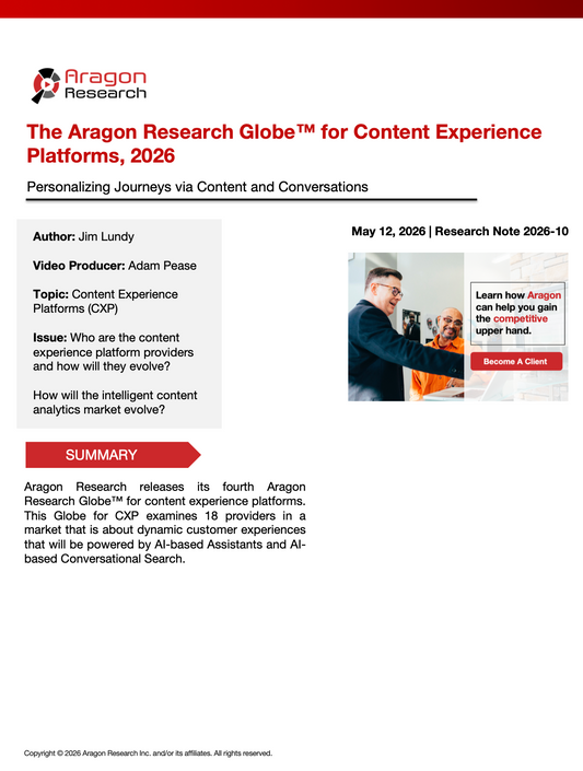 2026-10 The Aragon Research Globe for Content Experience Platforms, 2026