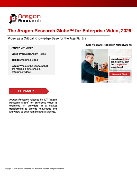 2026-15 The Aragon Research Globe for Enterprise Video, 2026