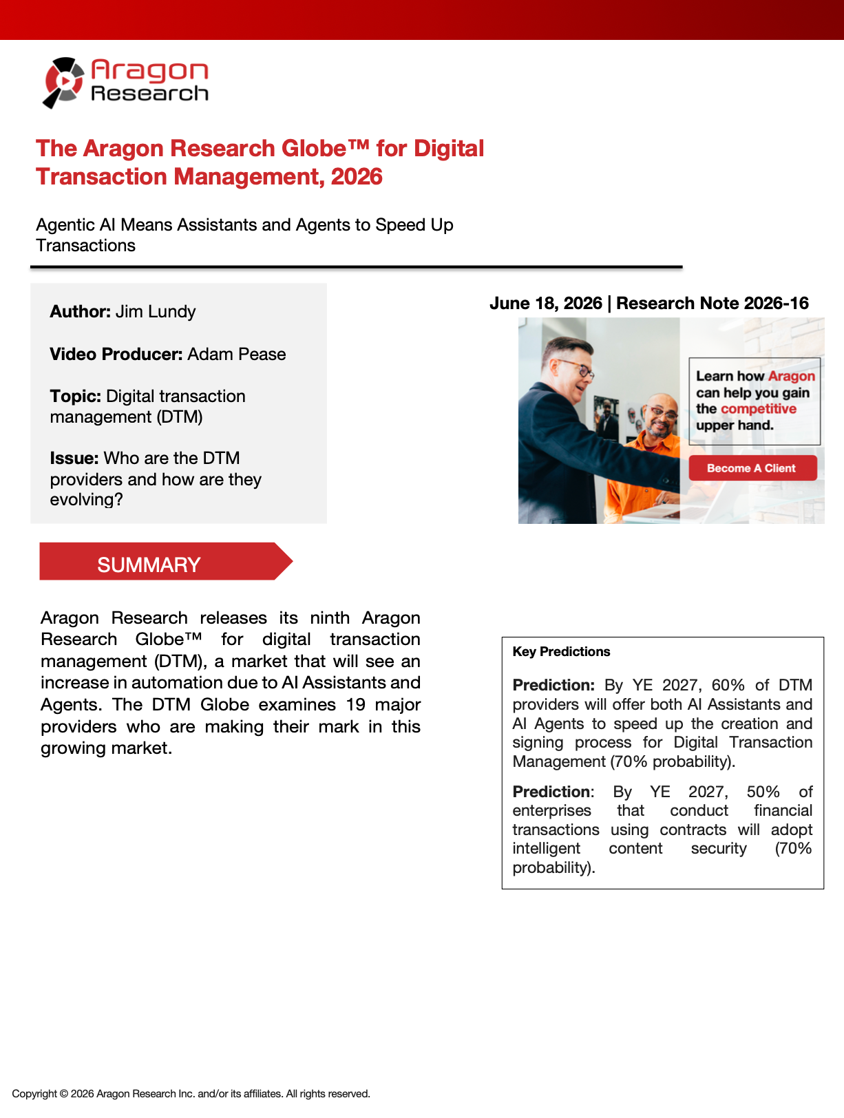2026-16 The Aragon Research Globe™ for Digital Transaction Management, 2026