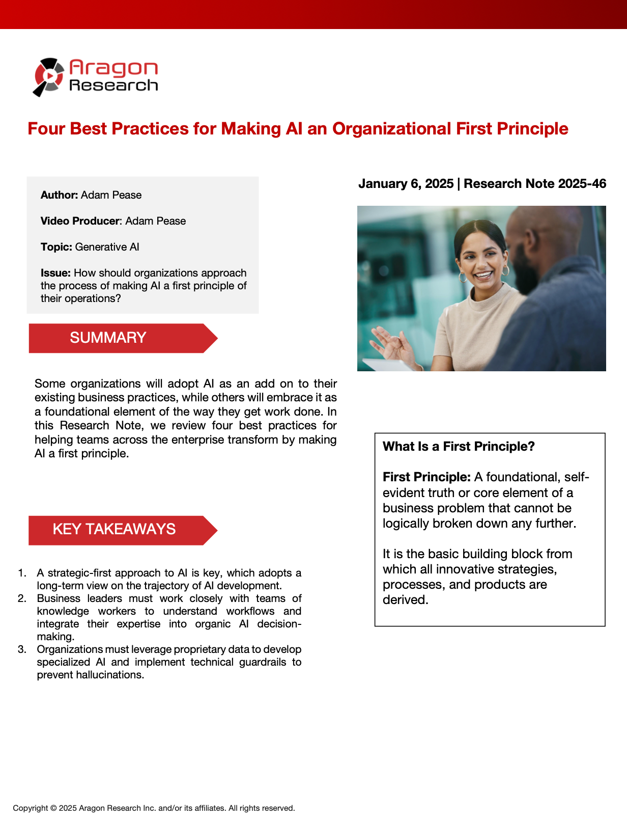 2025-46 Four Best Practices for AI as a First Principle