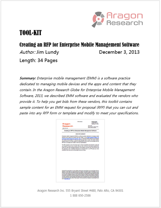 Toolkit- Creating an RFP for Enterprise Mobile Management Software