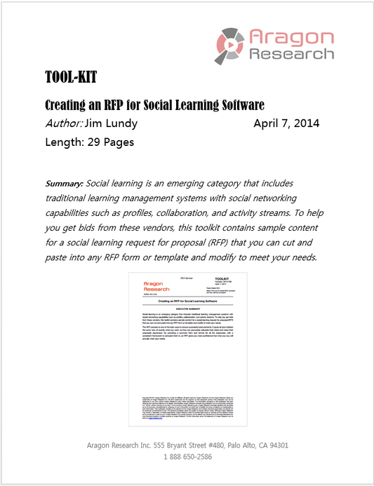 Toolkit- Creating an RFP for Social Learning Software