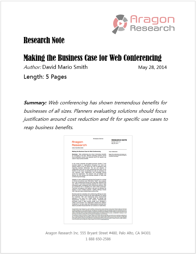 Making the Business Case for Web Conferencing