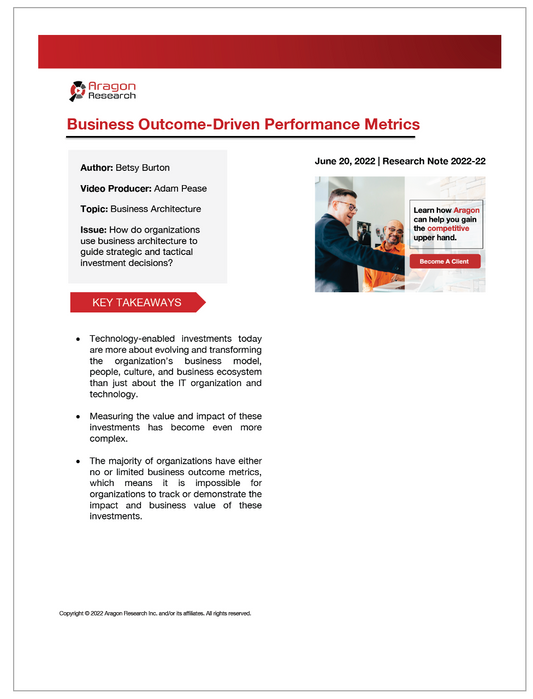 2022-22 Business Outcome-Driven Performance Metrics