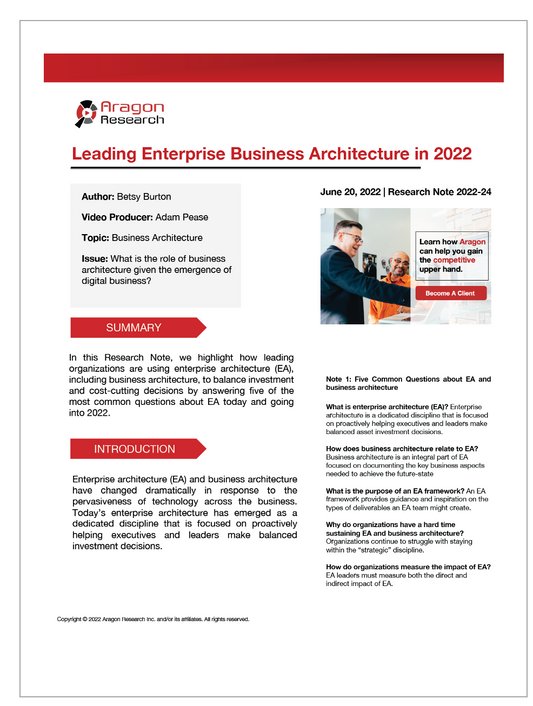 2022-24 Leading Enterprise Business Architecture in 2022