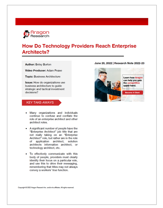 2022-23 How Do Technology Providers Reach Enterprise Architects?