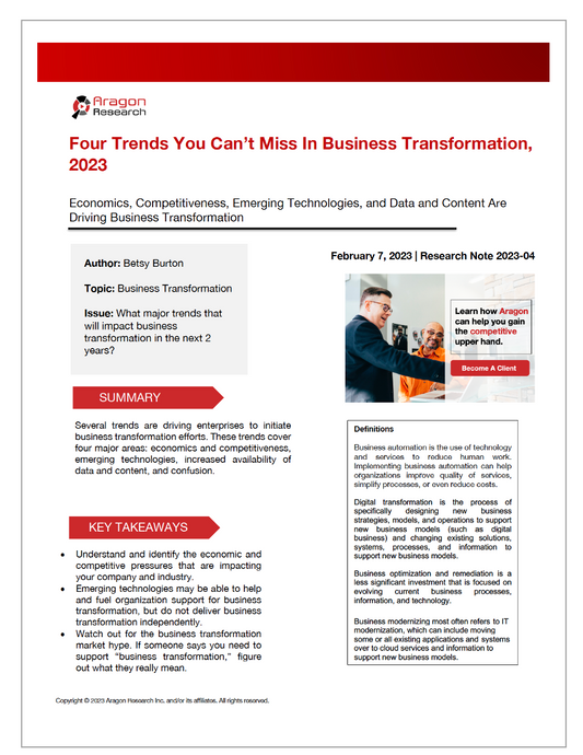 2023-04 Four Trends You Can’t Miss In Business Transformation, 2023