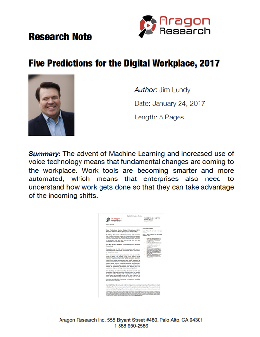 Five Predictions for the Digital Workplace, 2017