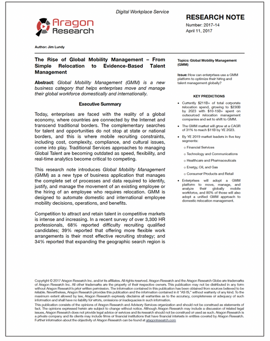 The Rise of Global Mobility Management – From Simple Relocation to Evidence-Based Talent Management