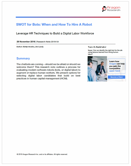 SWOT for Bots: When and How To Hire A Robot