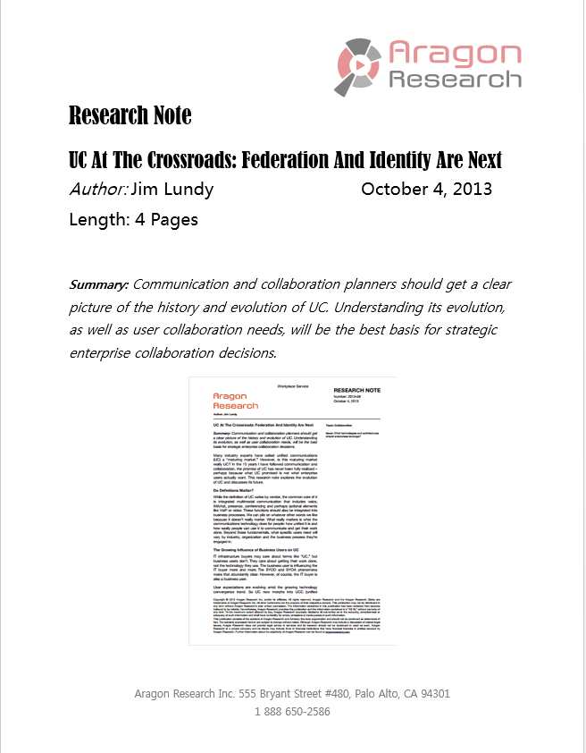 UC At The Crossroads: Federation And Identity Are Next