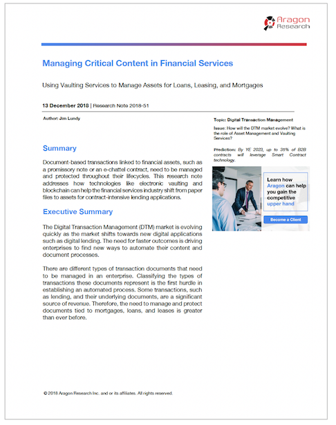 Managing Critical Content in Financial Services